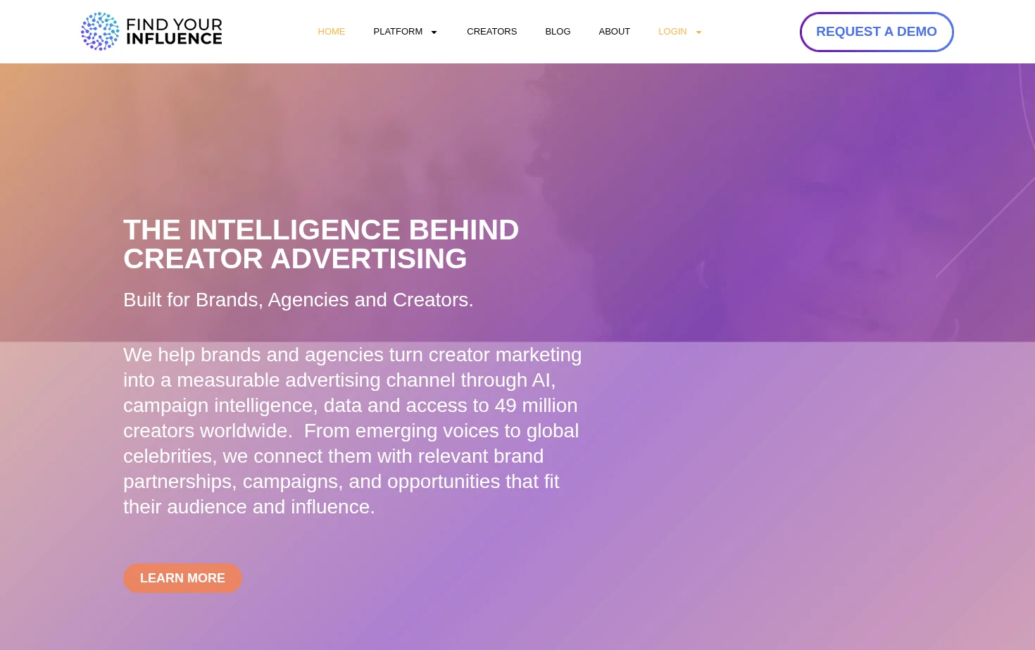 Find Your Influence - Welcome to the center of the Creator Economy 页面快照
